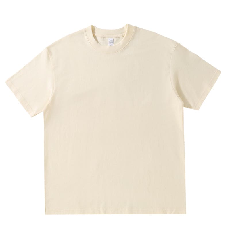 Round Neck Solid Color T-shirt Cotton Half Sleeve Man - PMMNAPOLES