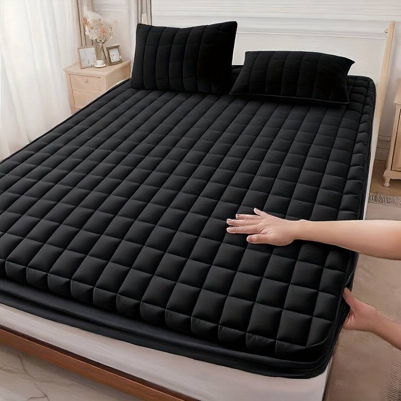 Waterproof Quilted Mattress Cover – Soft Dustproof Bedding Protector for Home, Guest Room & Hotel