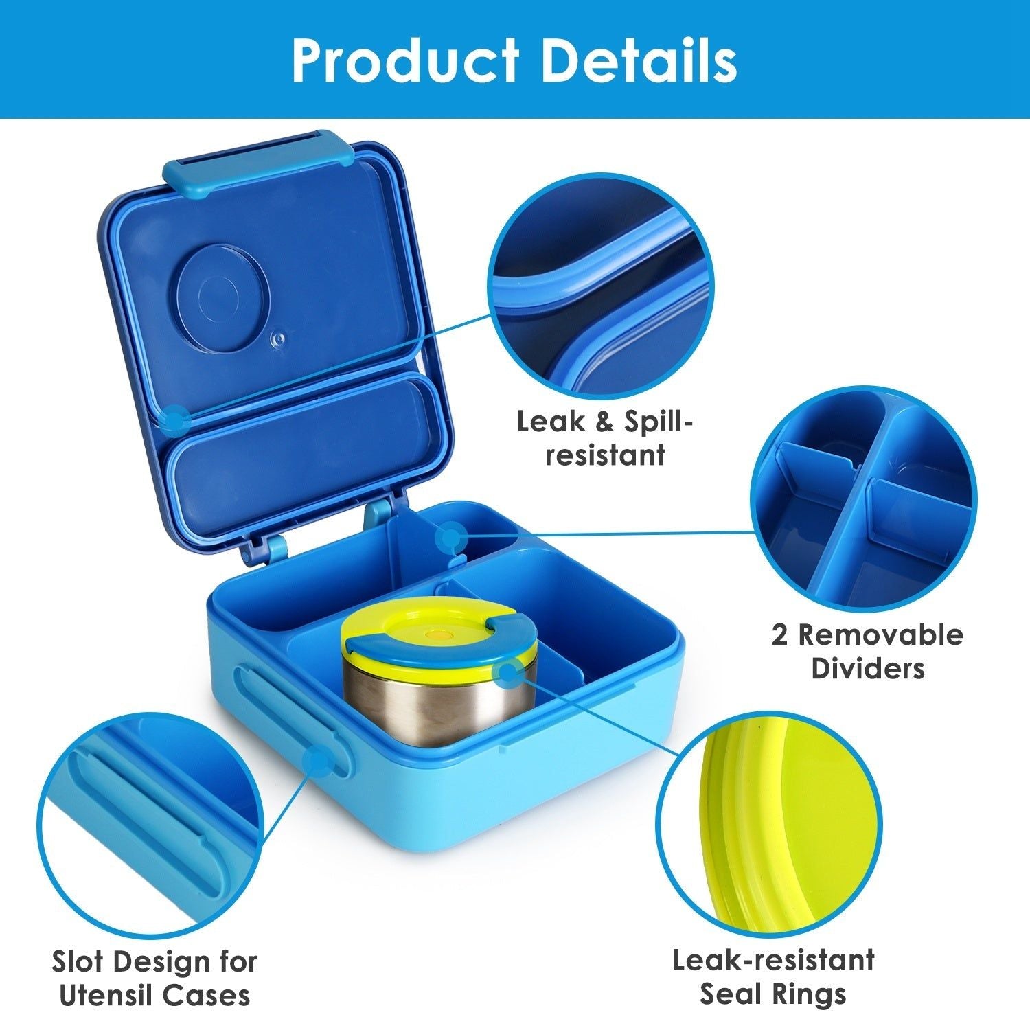 Kids Thermal Lunch Box With Insulated Storage Bag Set