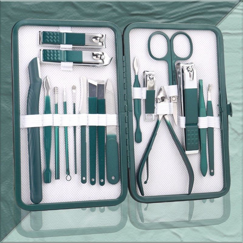 Manicure Set Stainless Steel Nail Clippers Pedicure Kit Box