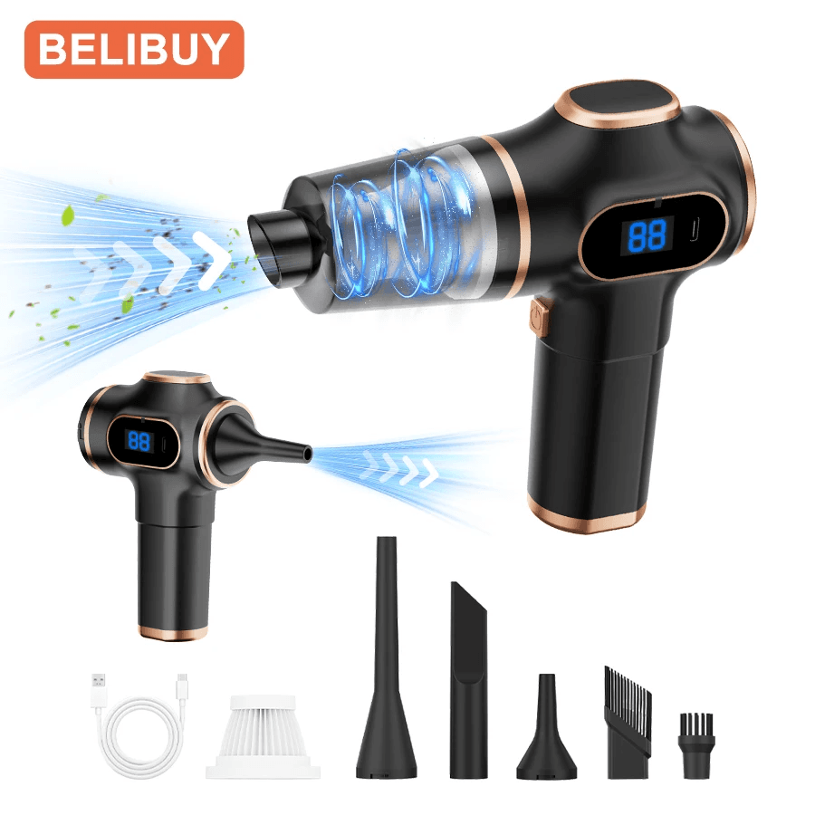 Portable Handheld Vacuum Cleaner – Powerful ABS Design with Long Battery for Car & Home Cleaning