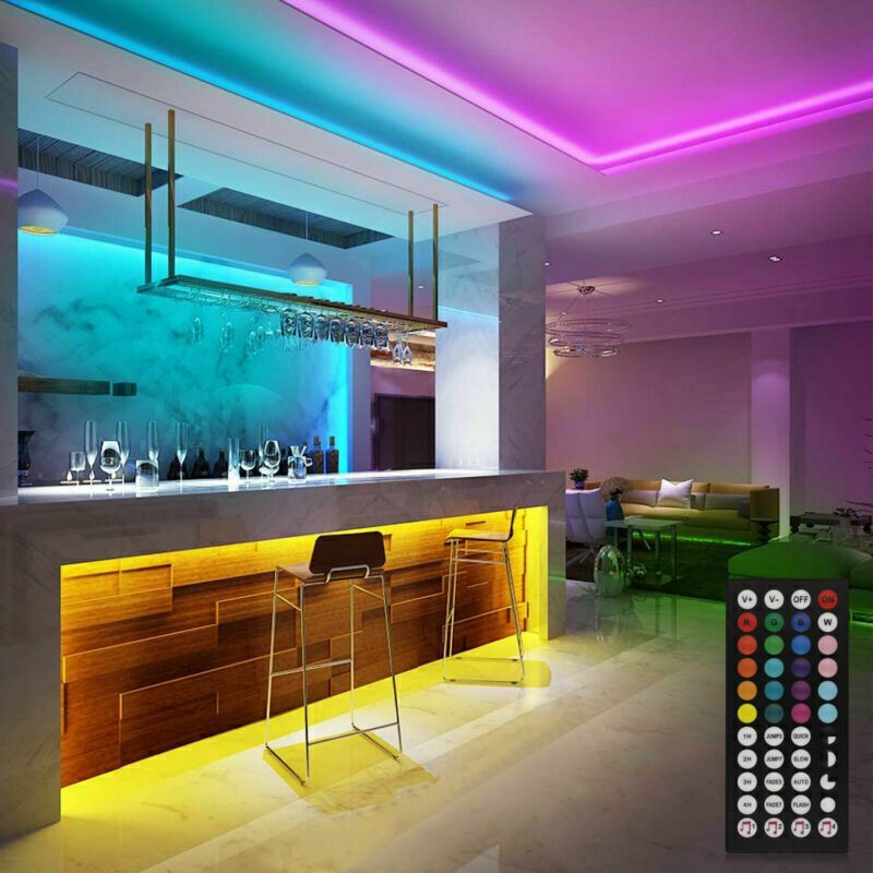 RGB LED Strip Light with Bluetooth Music Sync and Timer