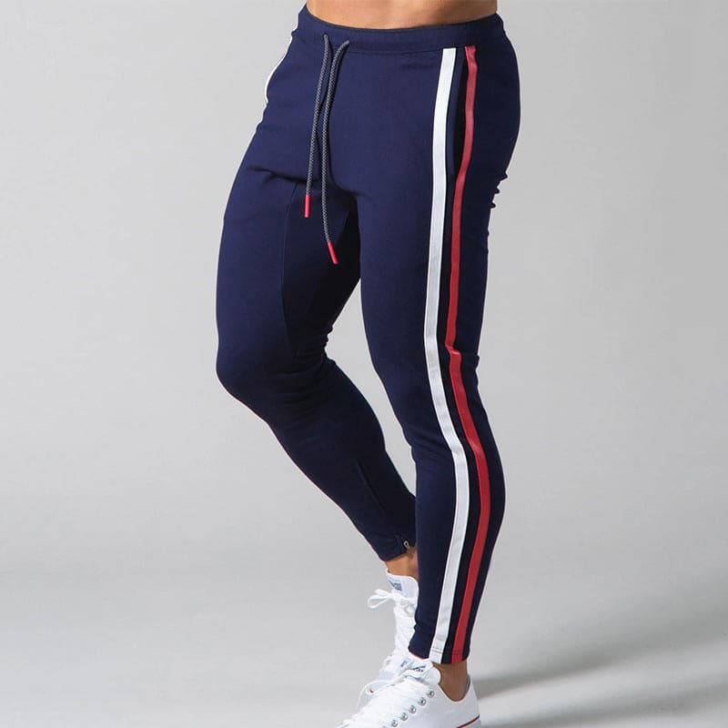 Men's Tight Trousers, Sports And Leisure, Sweat-absorbent, Zipper, And Feet Pants New - PMMNAPOLES