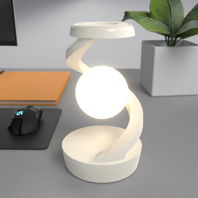 Rotating Moon Desk Lamp With Phone Wireless Charging Sensor Control Table Lamps Decorative Desktop Lamp Small Night Lamp Home Decor - PMMNAPOLES