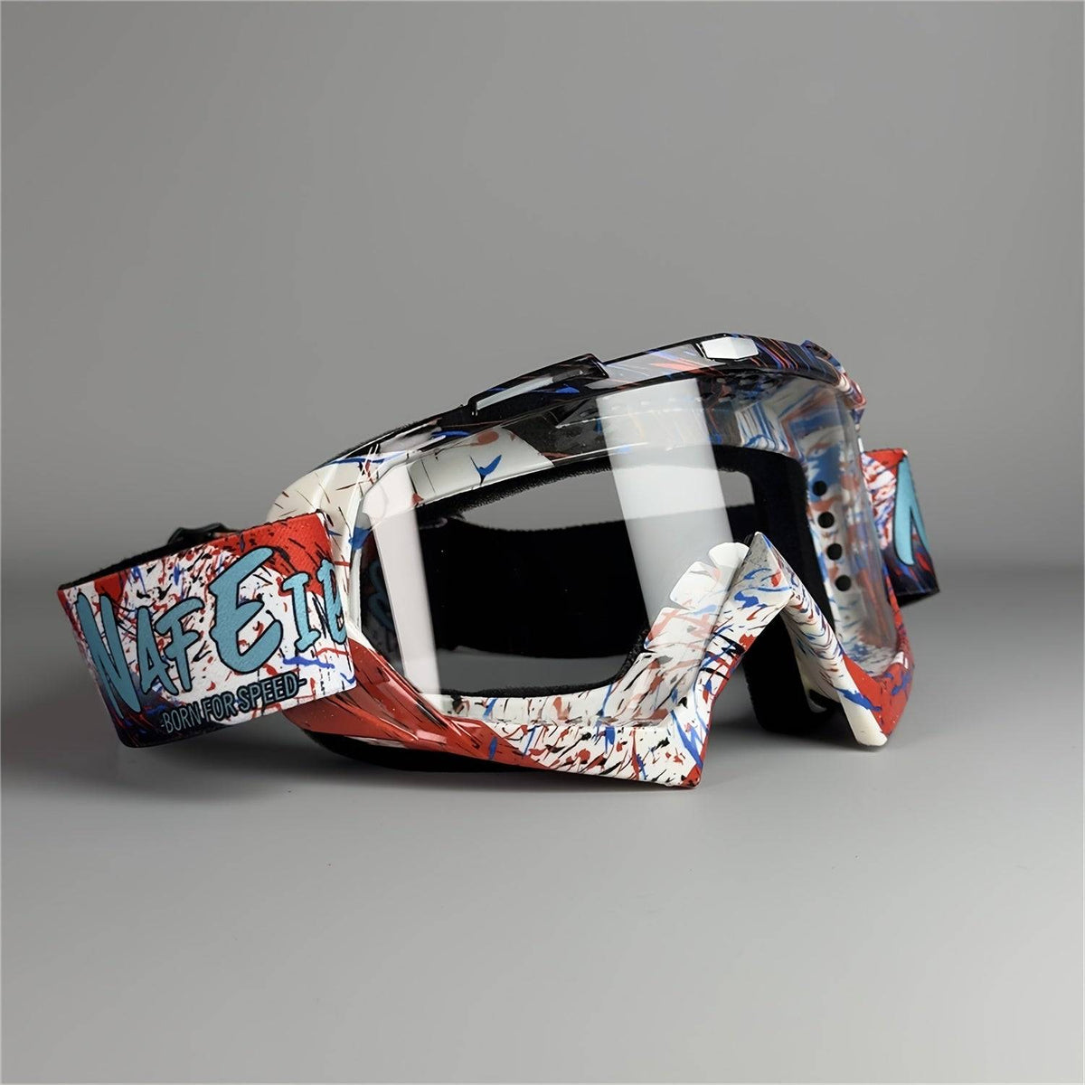 Motorcycle & ATV Goggles Off-Road Protective Eyewear with Anti-Scratch PC Lenses and Flexible TPU Frame Impact-Resistant for Outdoor Sports & Adventure Riding