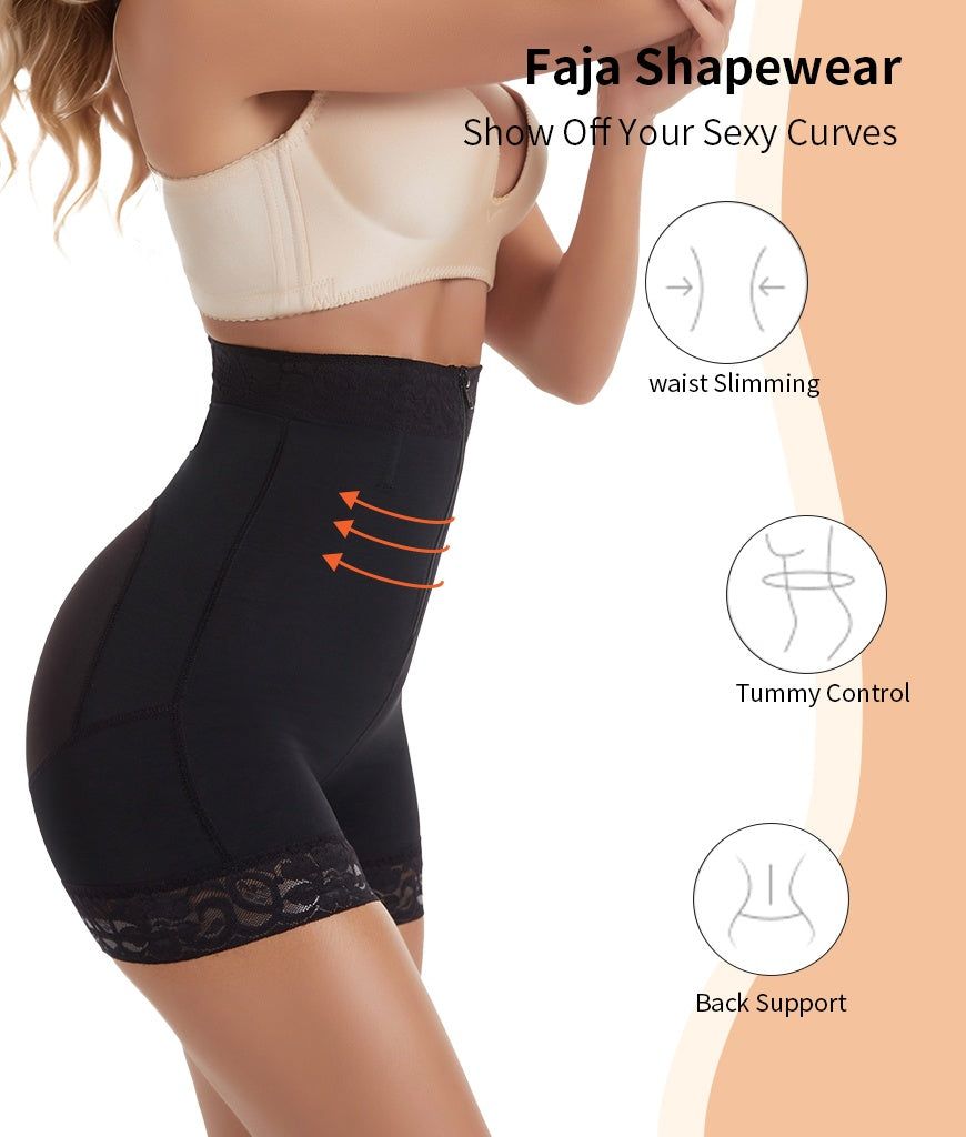 Womens Waist Trainer Shaper Shorts with Tummy Control