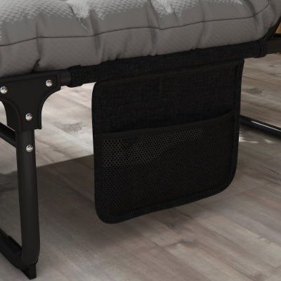 Outdoor Folding Chaise Lounge with Adjustable Backrest