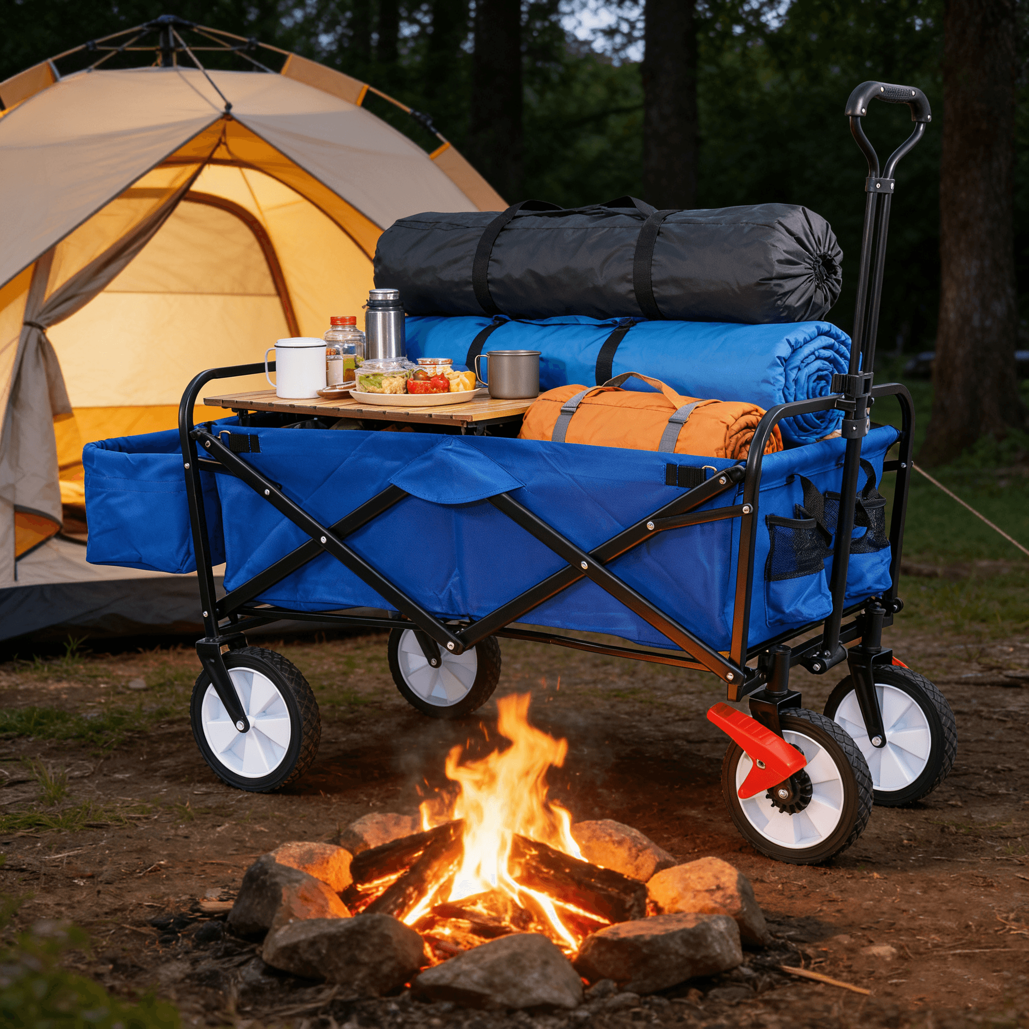 Foldable Garden Beach Folding Utility Cart Wagon