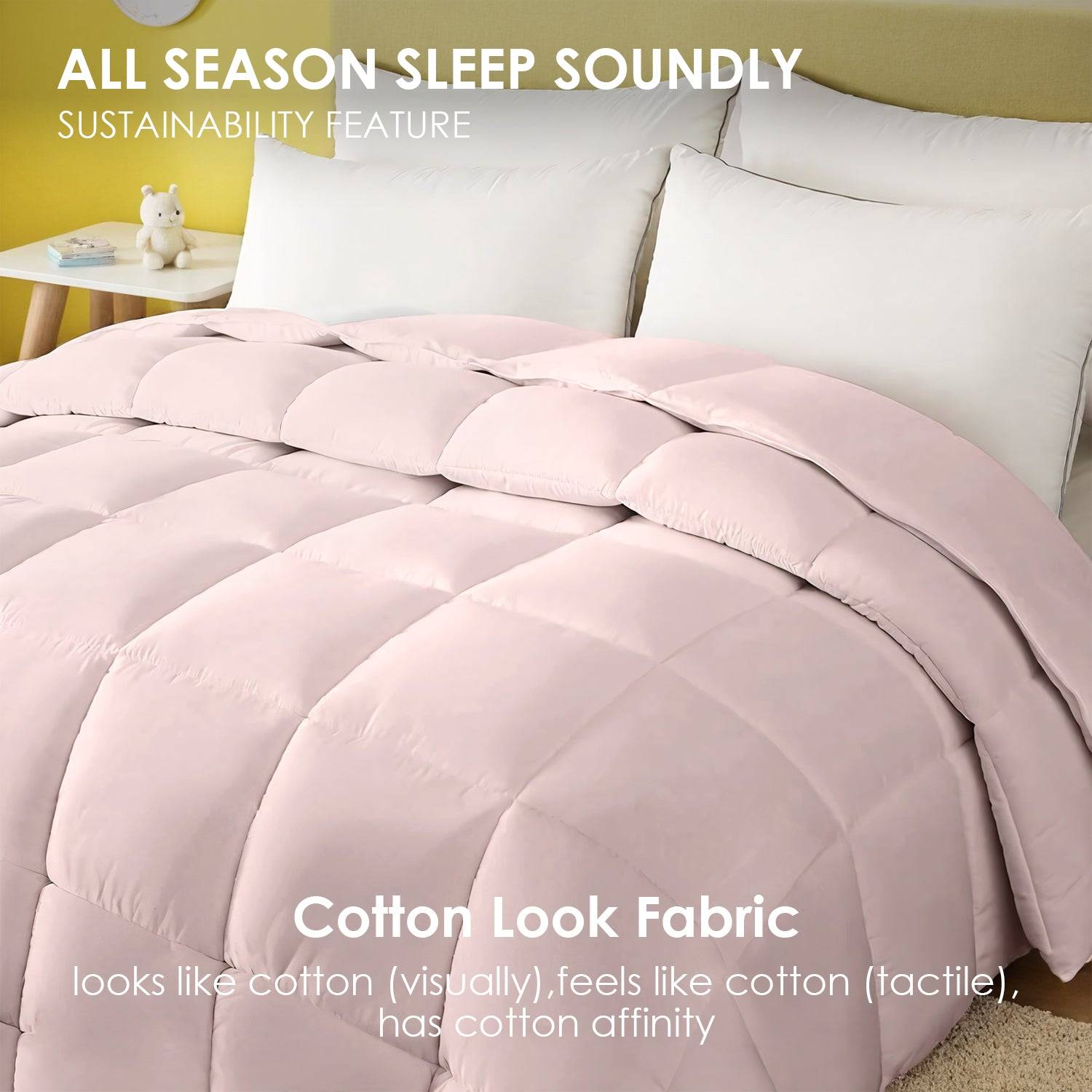 Pink Extra Large Checkered Comforter