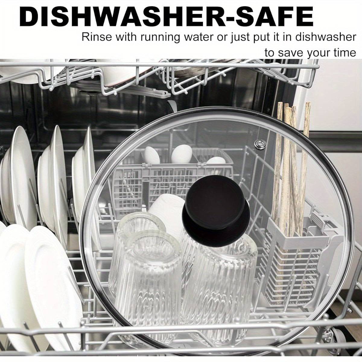 Tempered Glass Lid for 8-Quart Pressure Cooker – Replacement Accessory with Silicone Knob & Steam Vent, Heat-Resistant & Dishwasher Safe