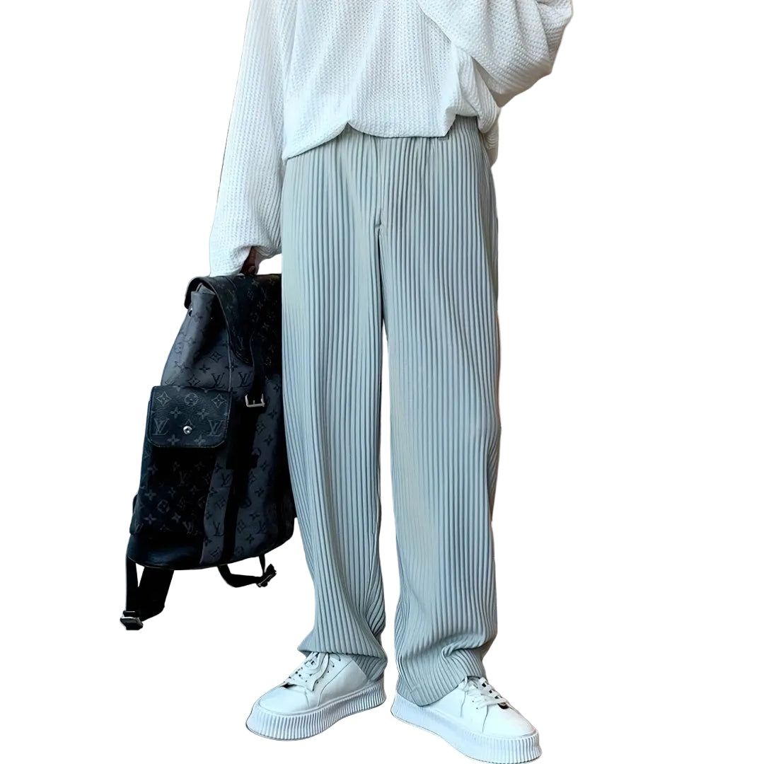 Pants Men Corduroy Casual Straight Fit Design