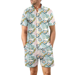 Printed Beach Shirt Summer Drawstring Pocket - PMMNAPOLES