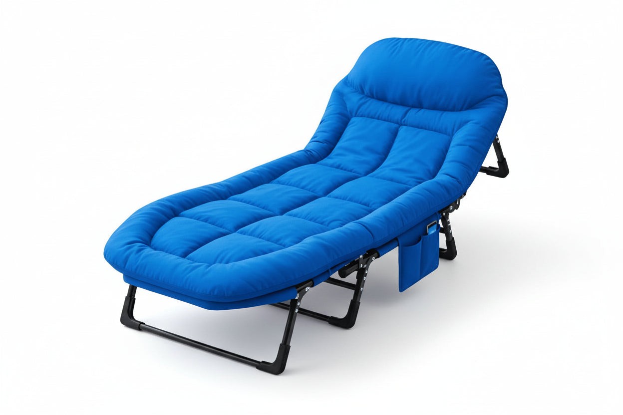 Adjustable Folding Bed with Mattress for Indoor Outdoor