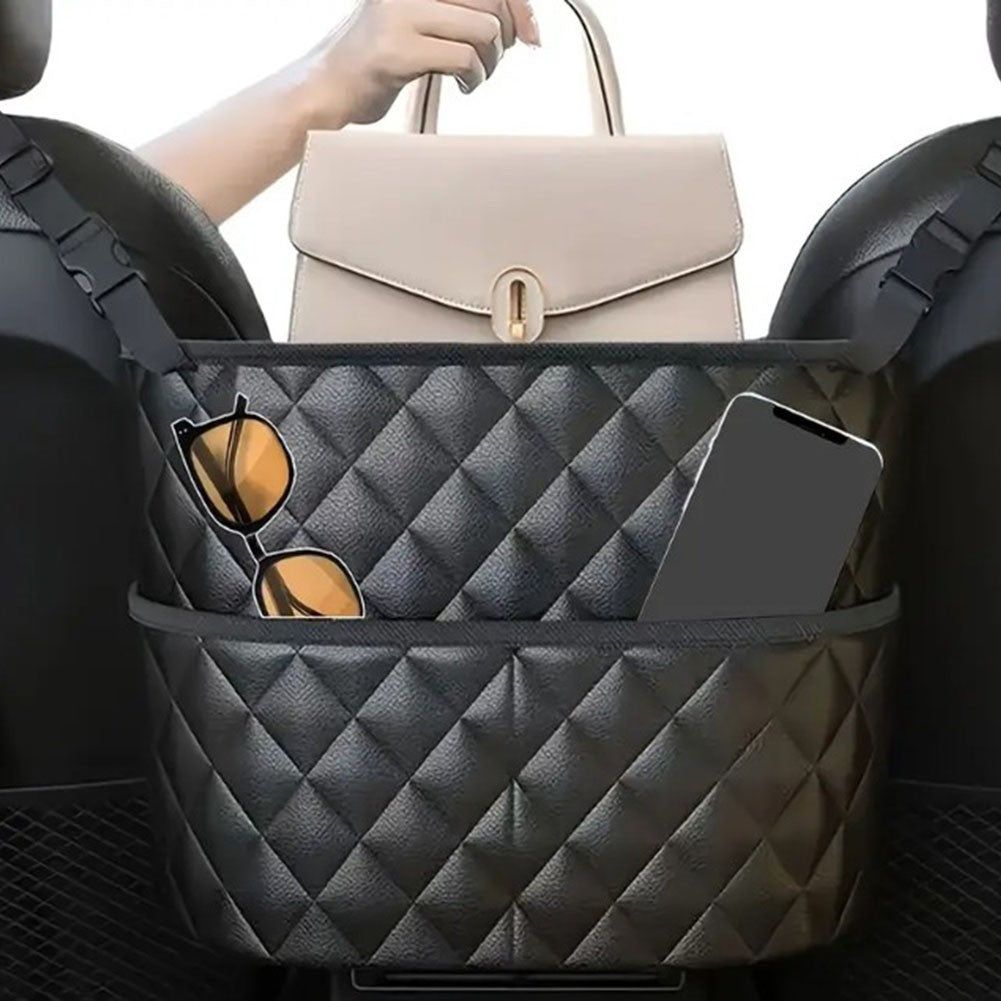 Leather Car Seat Organizer with Pet Barrier Function