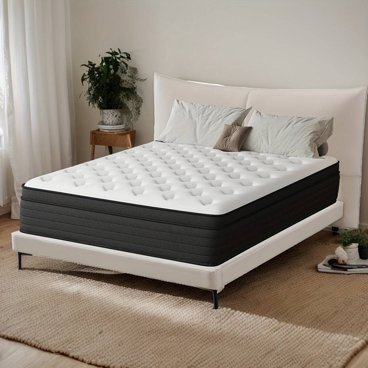 Memory Foam Hybrid Mattress, Medium Firm Pocket Spring Bed in Twin, Full, Queen and King Sizes (8/12/14 Inch)