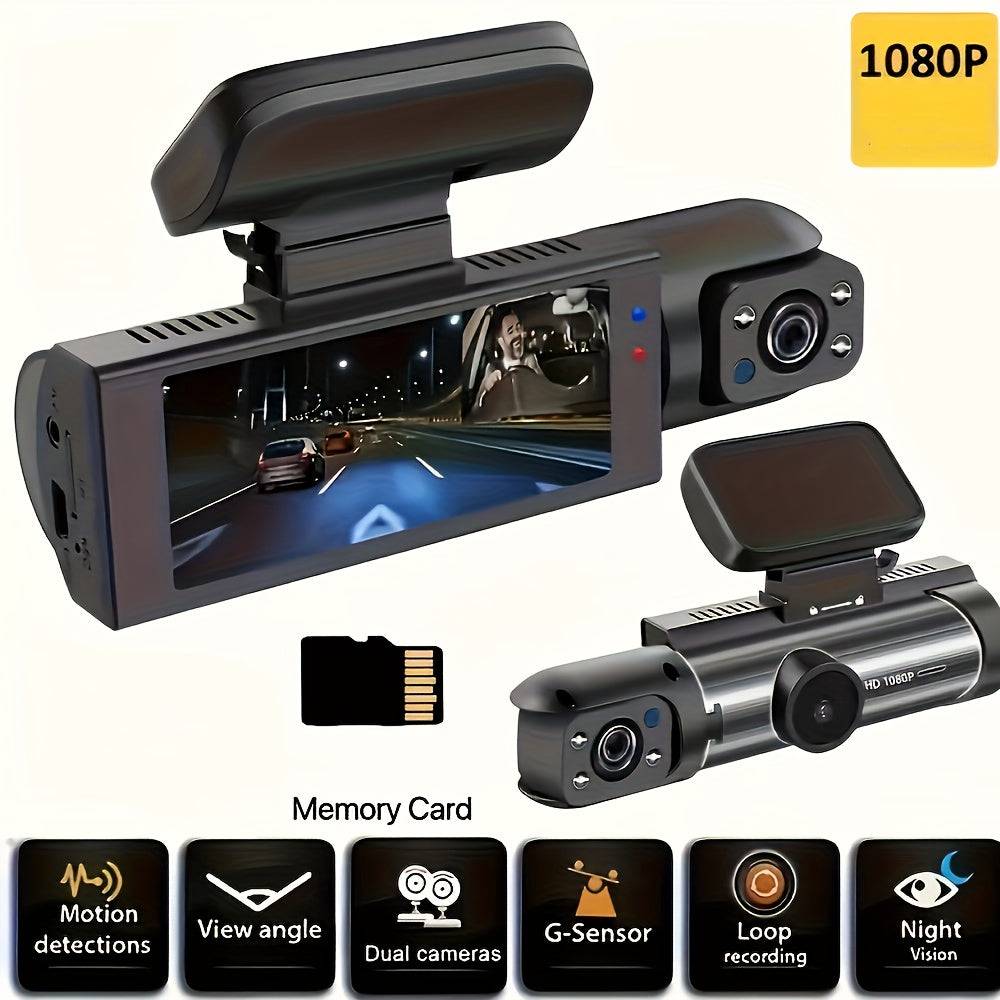 Podofo Dual Camera 1080P Dash Cam Front & Inside Car DVR with IR Night Vision, Wide Angle & Loop Recording