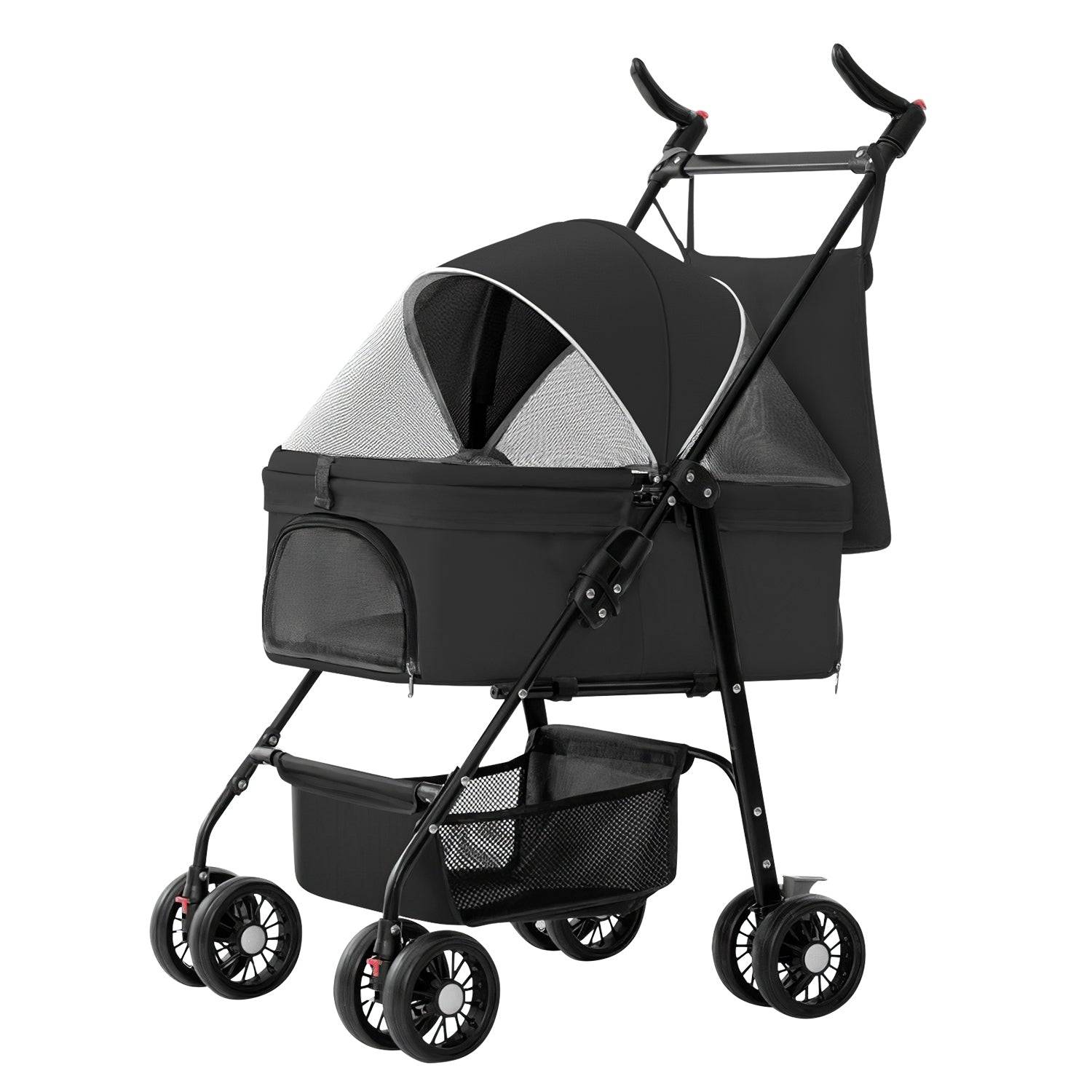 4 Wheel Foldable Dog Stroller 44 lbs