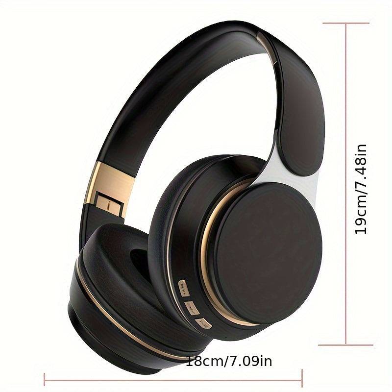 Wireless Bluetooth Over-Ear Headphones – Foldable Comfort Headset with Mic & HD Sound | Ideal for School, Travel, Tablet, TV, Winter Gifts
