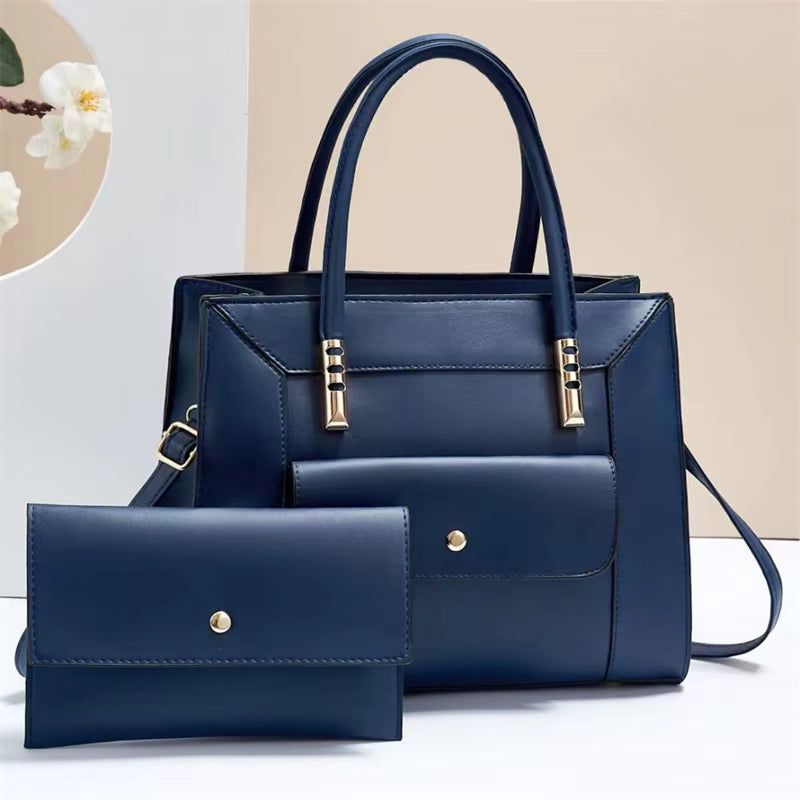 Large Capacity Tote Bag PU Leather With Tassel Design