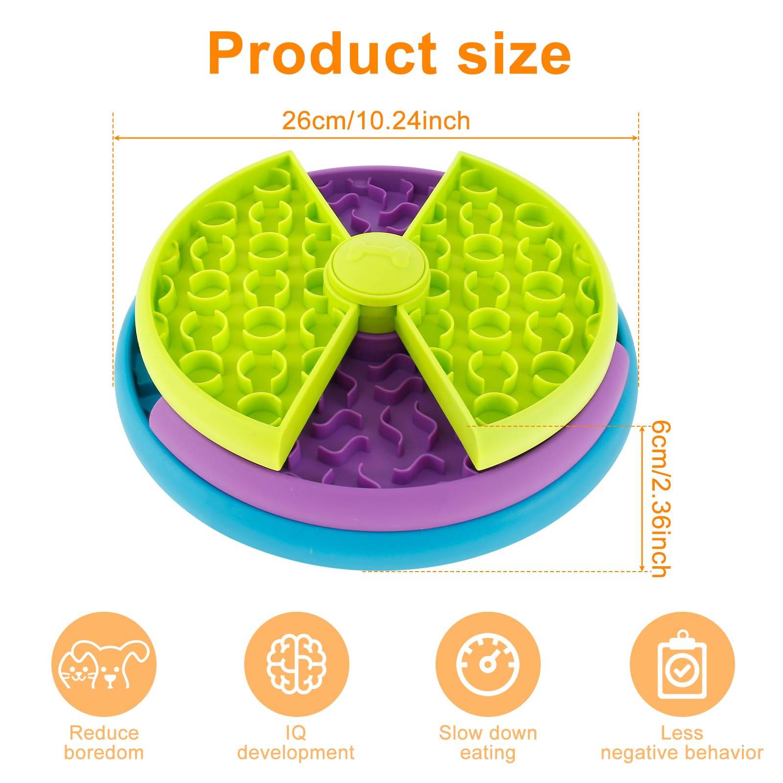 3 in 1 Slow Feeder Dog Bowl Puzzle Mat