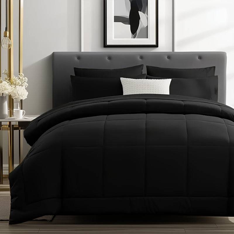 Luxury Bedding Set 5/7-Piece – Soft Microfiber Comforter, Sheets & Pillowcases for Queen/King Beds