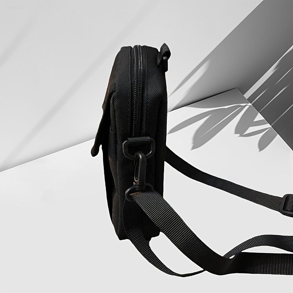 Small Crossbody Bag With Adjustable Strap And Zipper