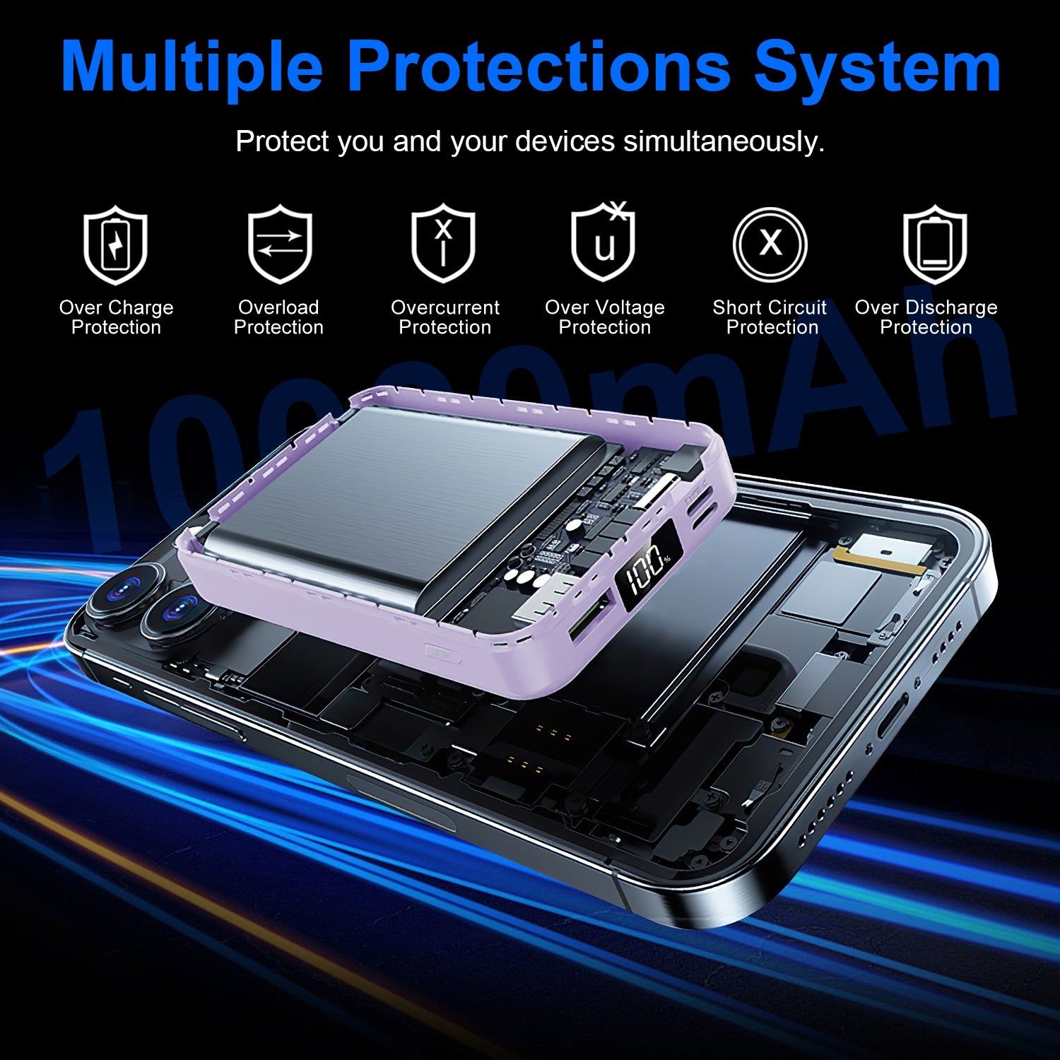 3 In 1 Magnetic Power Bank With Wireless Charging