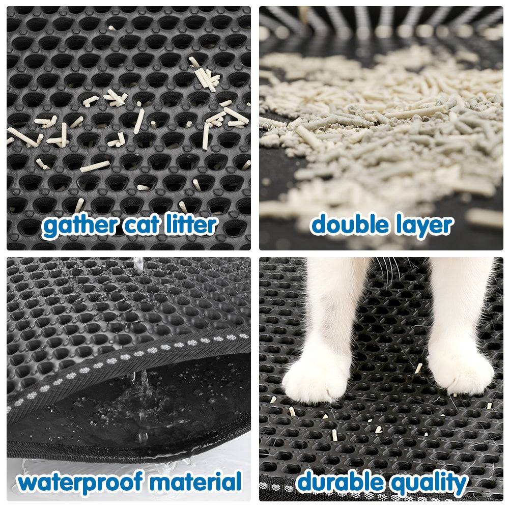 Double Layer Cat Litter Mat Waterproof EVA Design