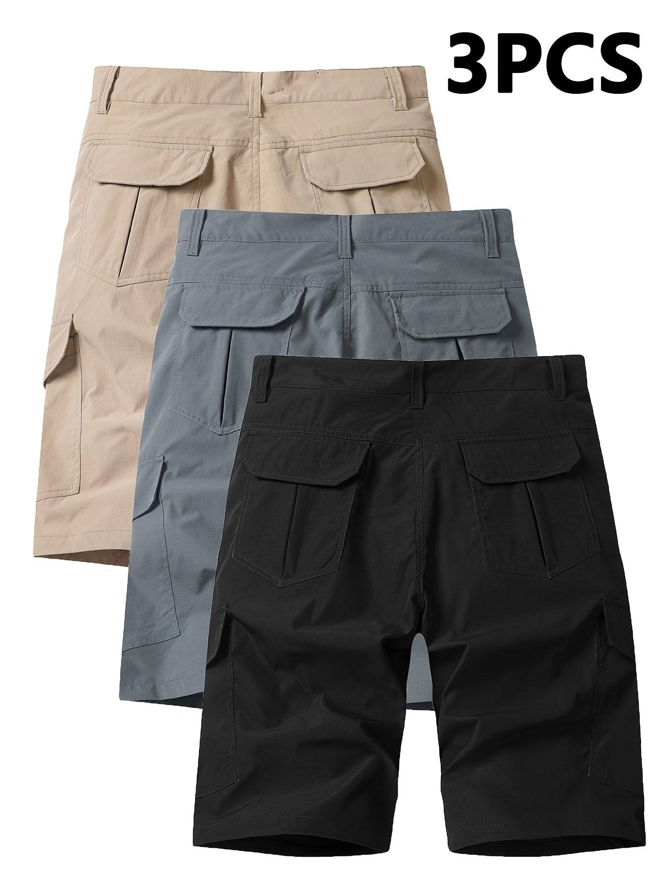 Men’s 3-Piece Tactical Cargo Pants with 7 Pockets, Durable Outdoor Set for Hiking, Camping & Mountaineering