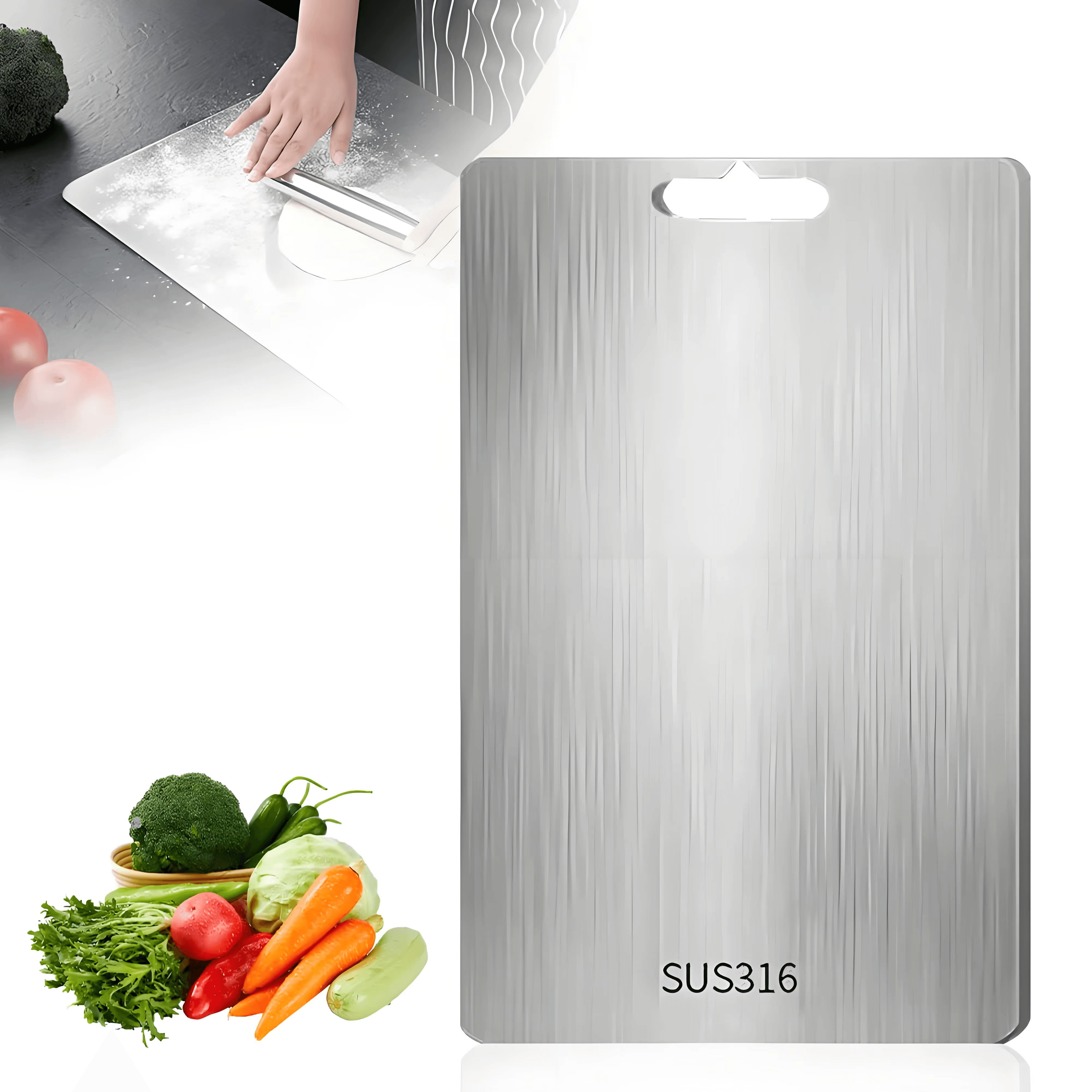 316 Stainless Steel Thick Cutting Board for Kitchen Use