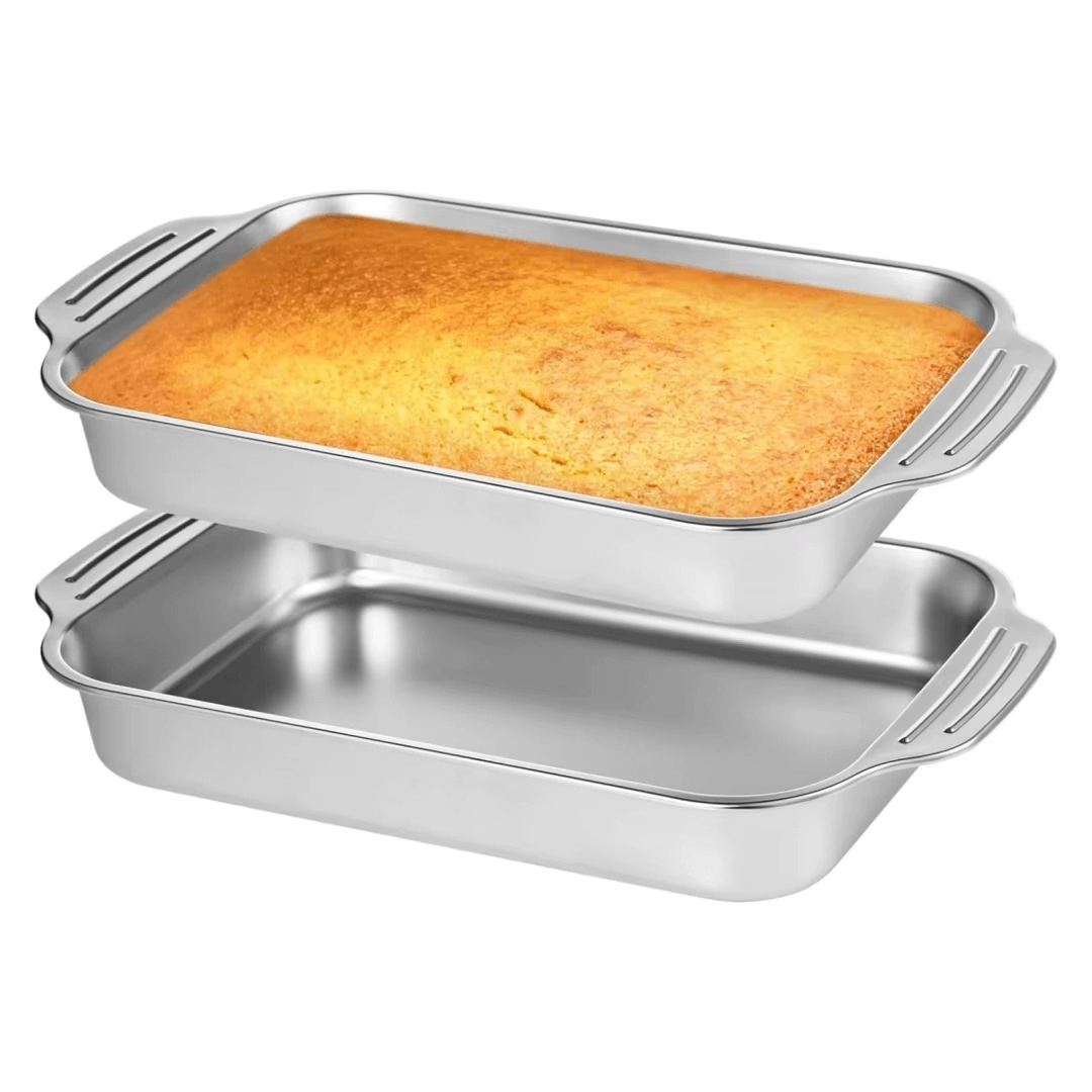 Thickened Stainless Steel Grill Dish with Lid