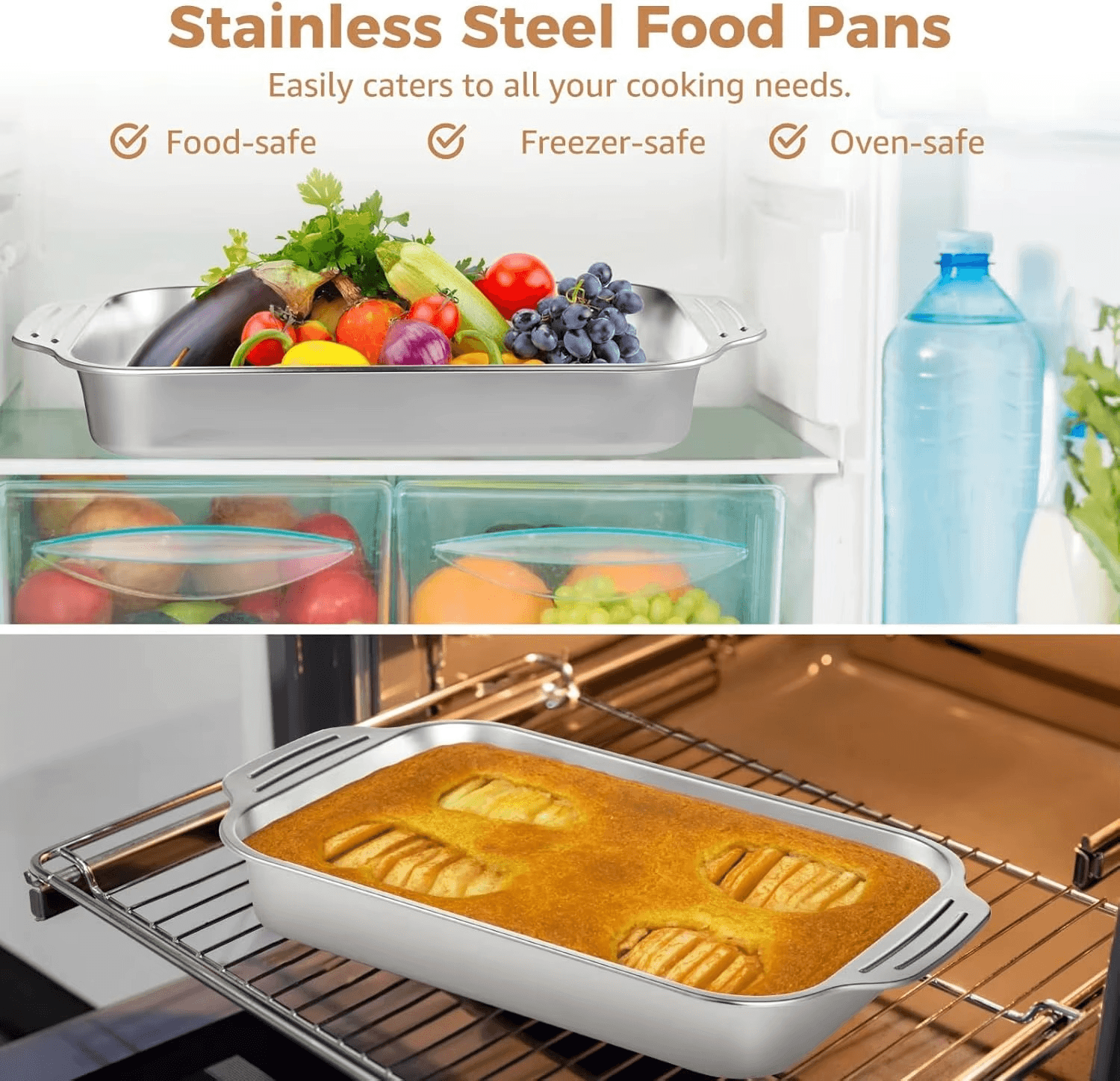 Thickened Stainless Steel Grill Dish with Lid