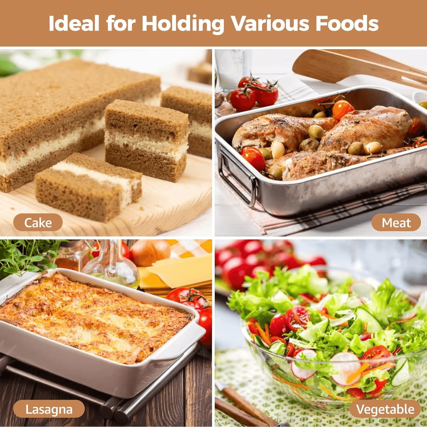 Thickened Stainless Steel Grill Dish with Lid