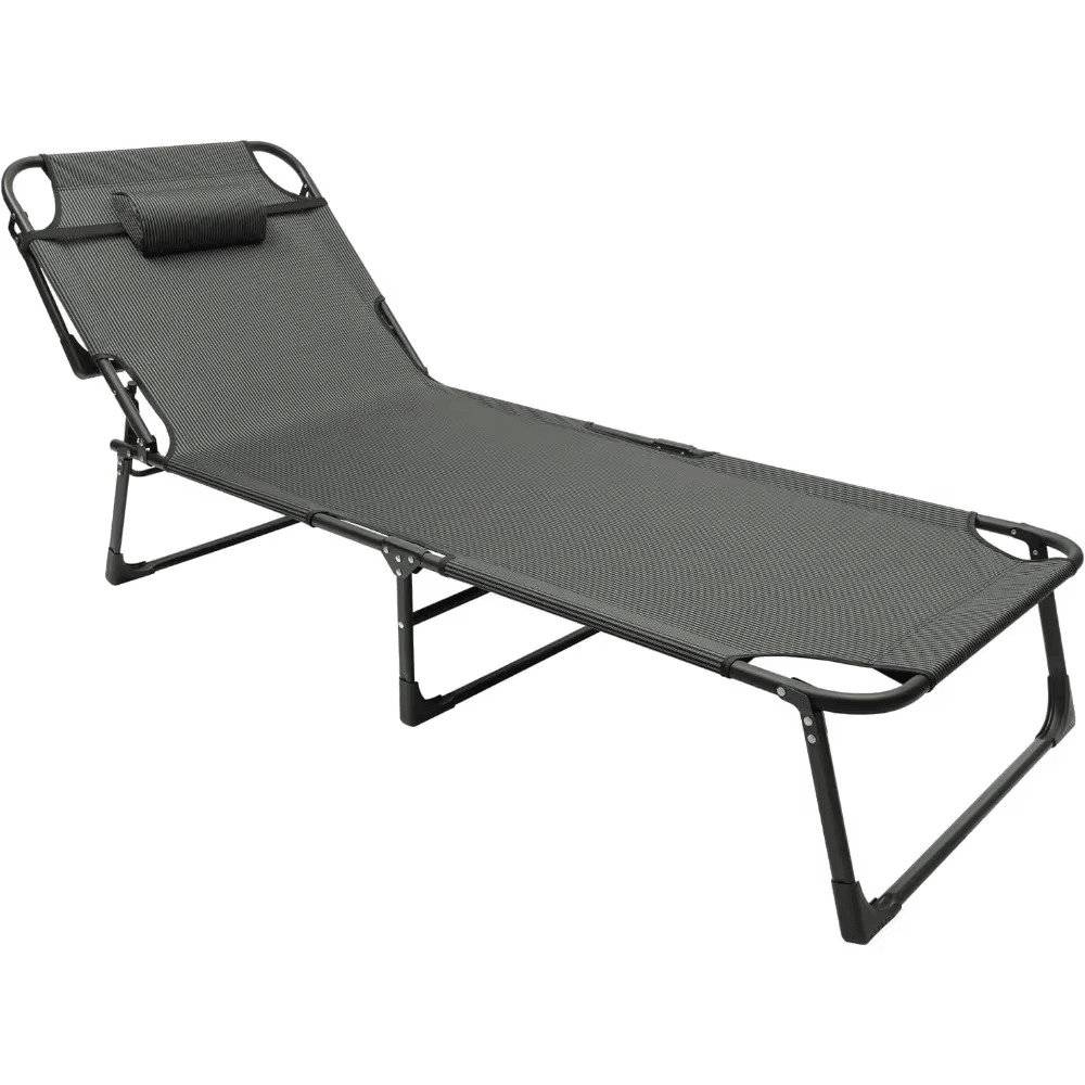 Portable Foldable Single Bed with Mattress and Pillows