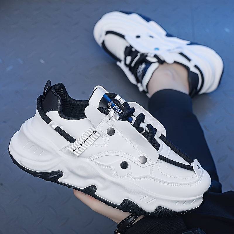 Men’s Casual Sneakers – Breathable Lace-Up Shoes with Non-Slip Rubber Sole for All-Season Outdoor & Everyday Wear