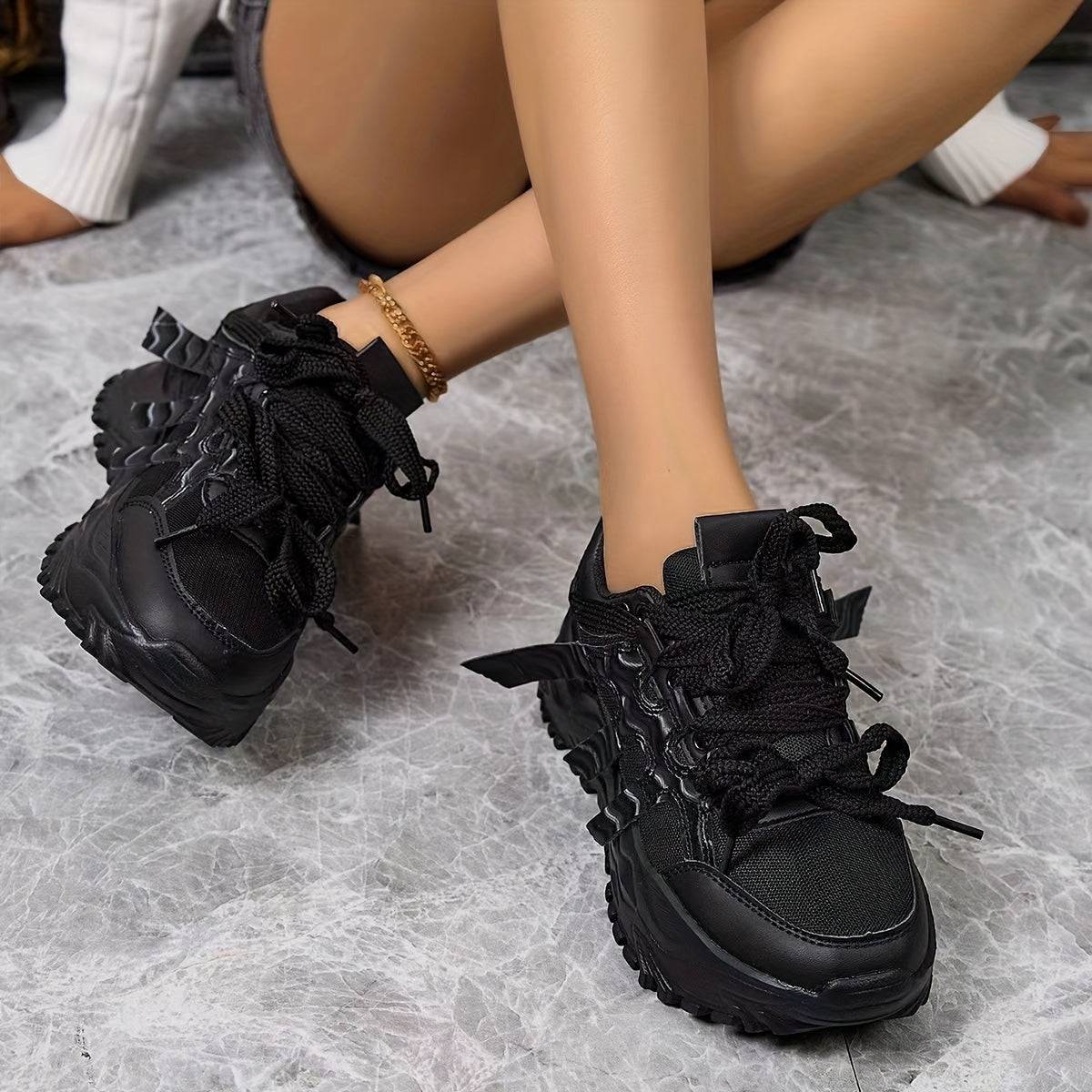 Women’s High-Top Neon Pink Sneakers – Breathable Mesh Lace-Up Shoes with Ribbon Accents & TPR Sole for Casual All-Season Streetwear