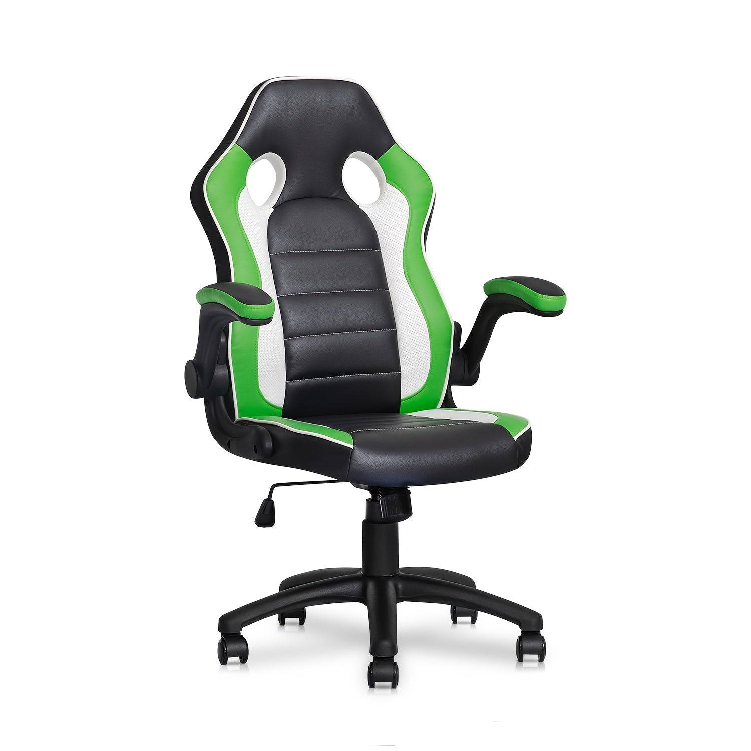 Ergonomic Gaming Chair with Flip-Up Arms – MoNiBloom Padded Computer Chair for Adults, Men & Women Gamers