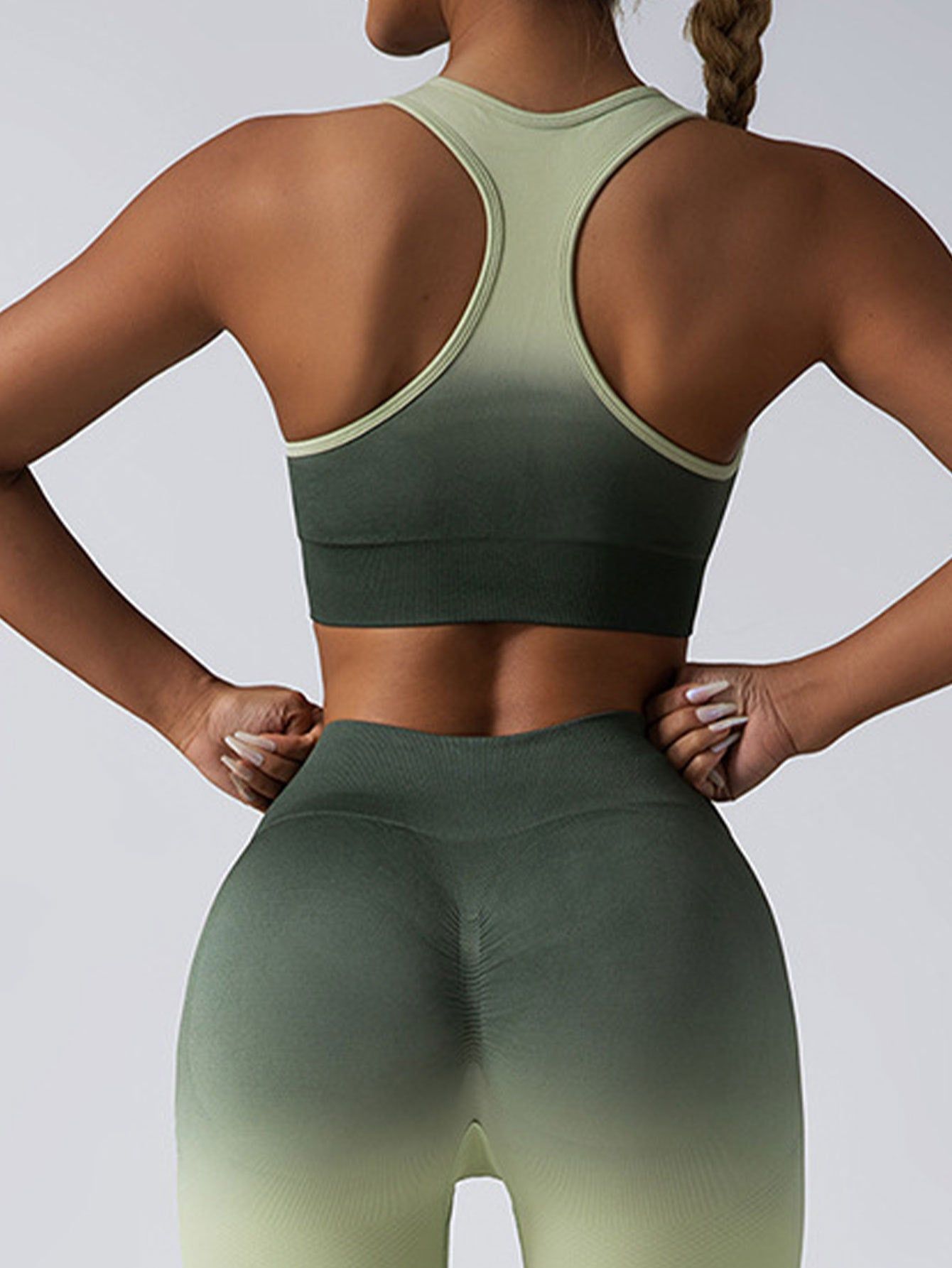 High Impact Racerback Longline Push Up Sports Bra