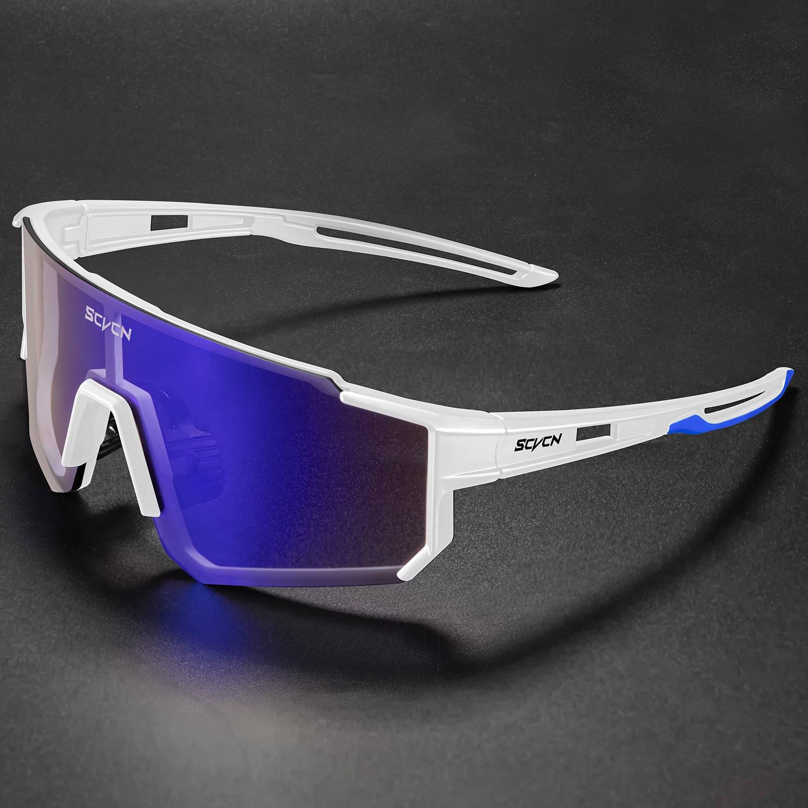 Frameless Sports Sunglasses for Cycling, Windproof and Anti-Mosquito, Colorful PC Lens Design
