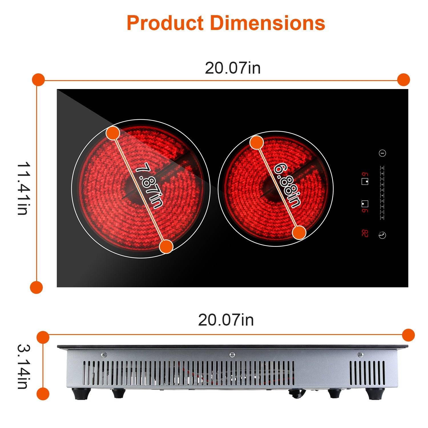 Electric Cooktop Mug Warmer 16W Auto Sensor