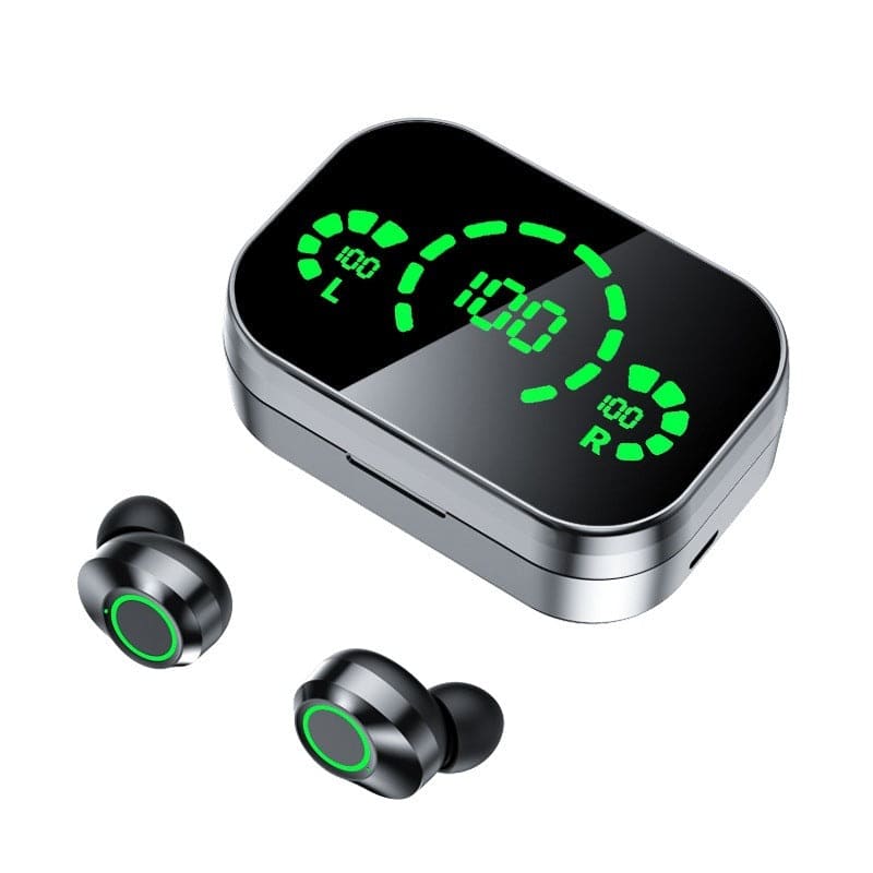 Wireless Bluetooth Headset Large Screen Smart Digital Display In Ear Breathing Light - PMMNAPOLES