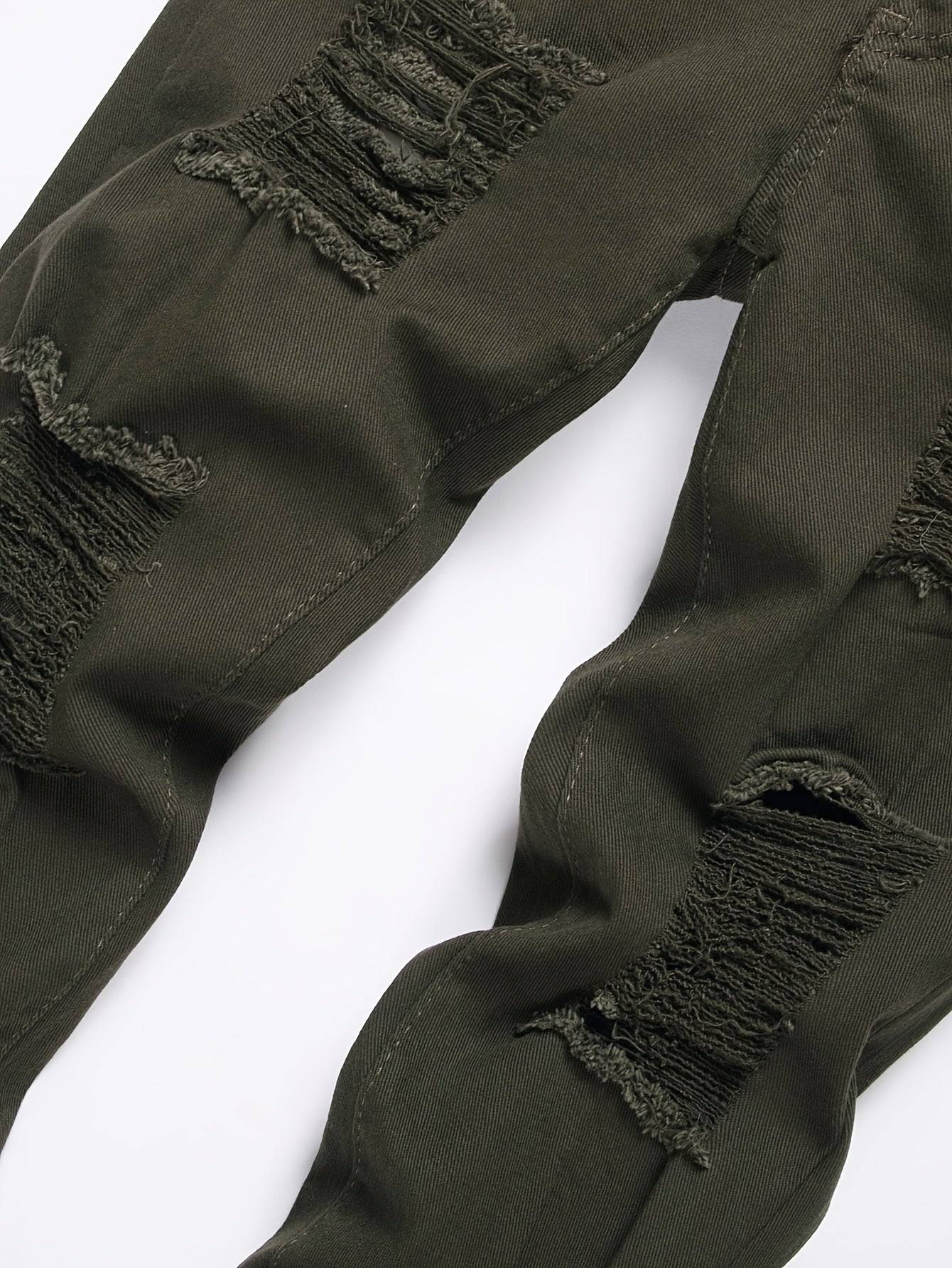 Men’s Hip-Hop Style Jeans Youth Streetwear Denim Pants with Modern Fashion Design Casual Slim Fit Trousers
