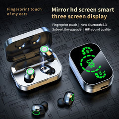 Wireless Bluetooth Headset Large Screen Smart Digital Display In Ear Breathing Light - PMMNAPOLES