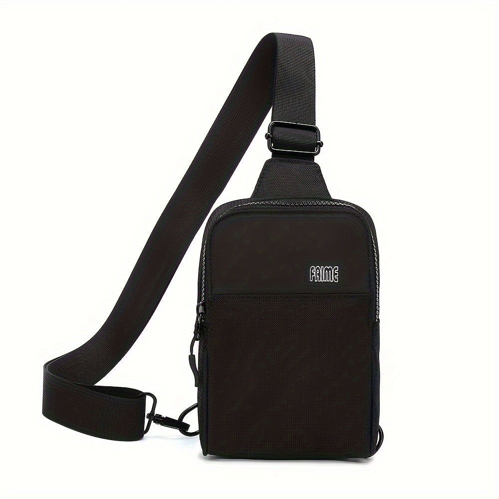 Unisex Crossbody Sling Bag With Zipper For Travel