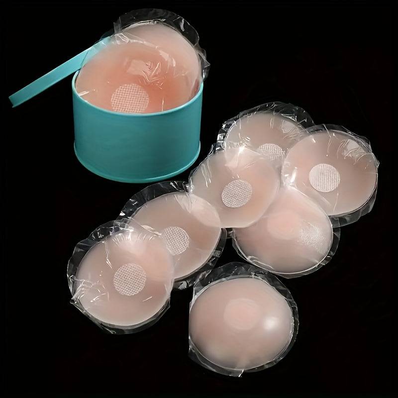 Reusable Strapless Invisible Nipple Covers 6pcs Self-Adhesive Breast Patches for Women’s Underwear Accessories