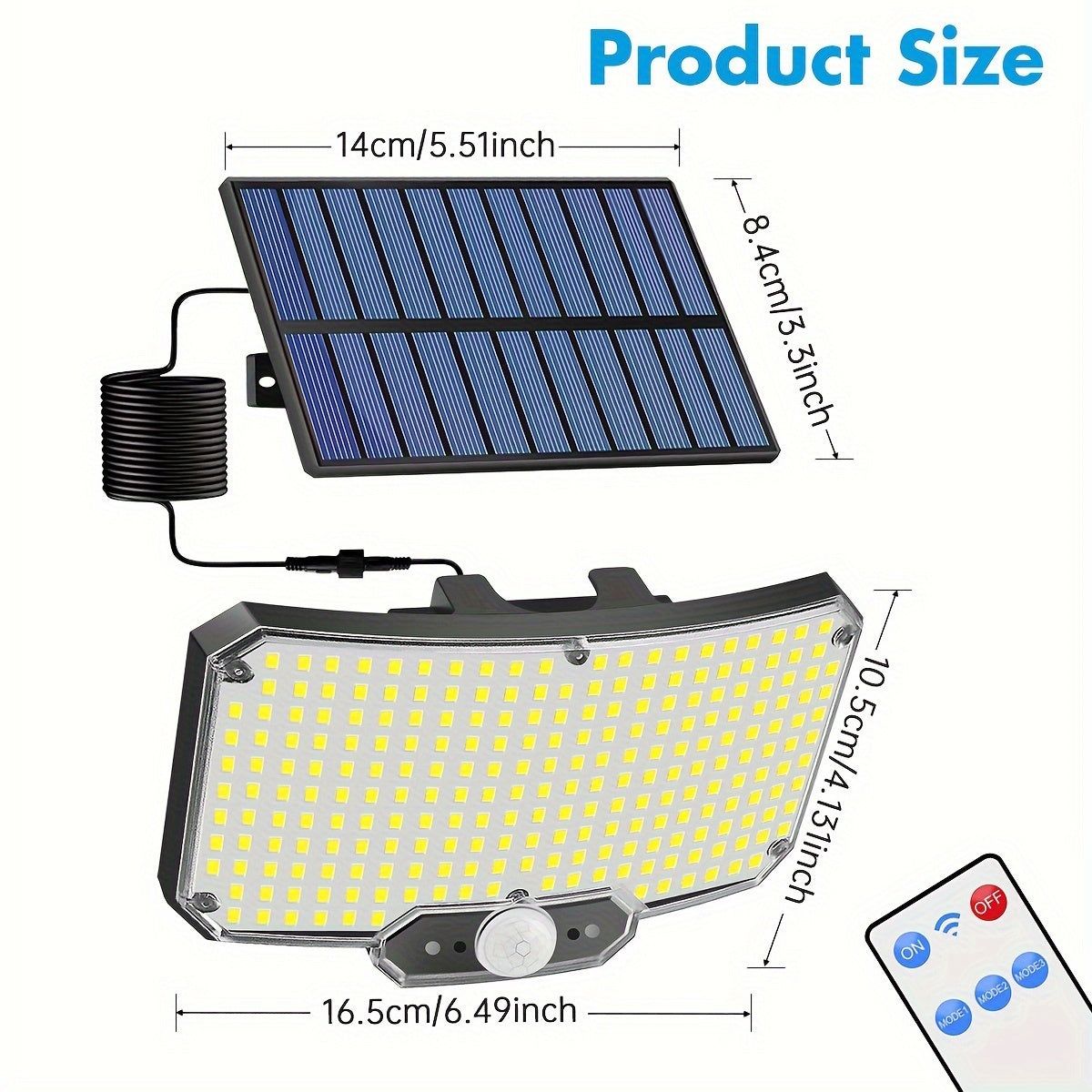 234 LED Solar Light with Motion Sensor and Wide Angle Beam