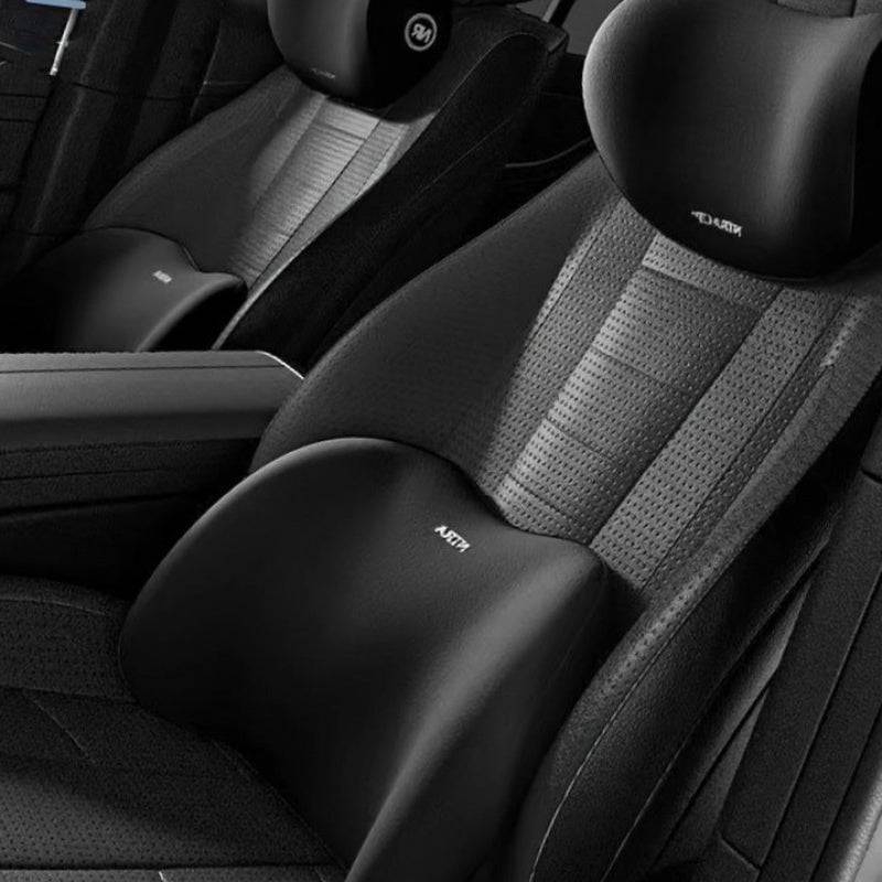 Ergonomic Car Neck & Lumbar Support Pillow Set Comfortable Foam Headrest for Driving 4-Season Universal Design 2 Sets