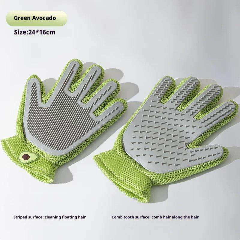Pet Grooming Glove Hair Remover Massage for Cats and Dogs