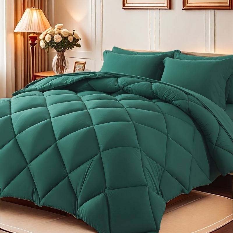 7-Piece Ultra-Soft Comforter Set – Breathable Quilted Bedding with Sheets, Pillowcases & Shams – All-Season Warmth for Kids, Teens & Dorms