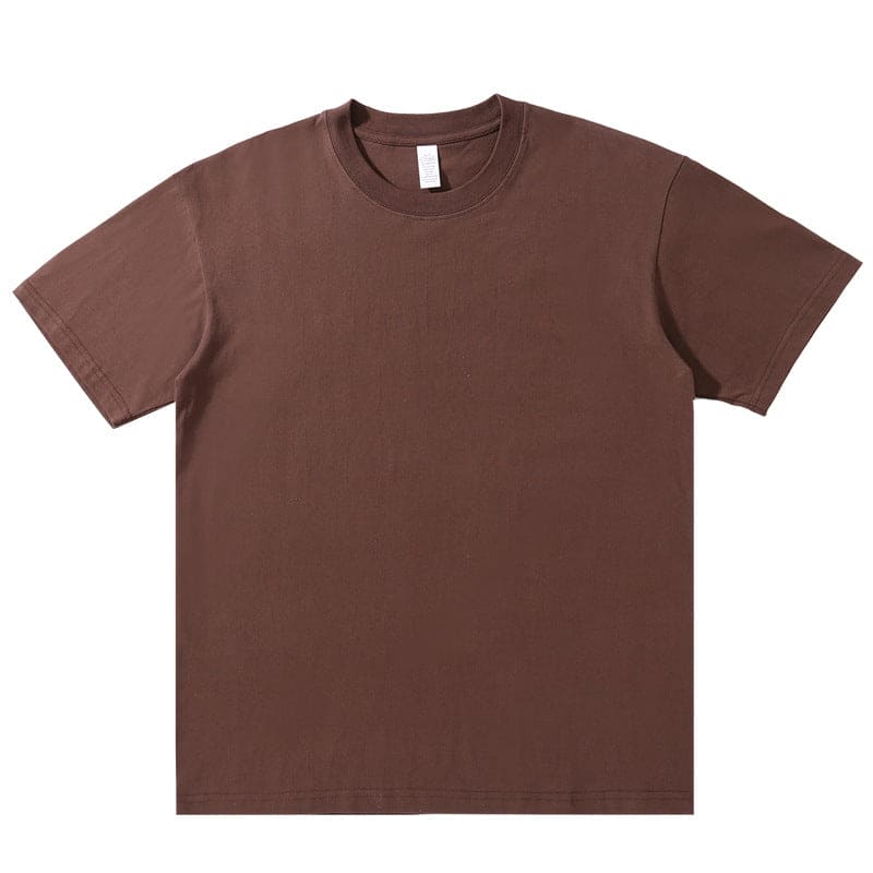 220g Round Neck Solid Color T-shirt Cotton Half Sleeve MAN - P.M.M&NAPOLES